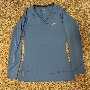 Blue Nike dri-fit long sleeve